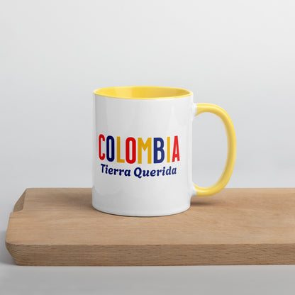 Mug de cerámica Colombia Tierra Querida, diseño colorido, LATEA™