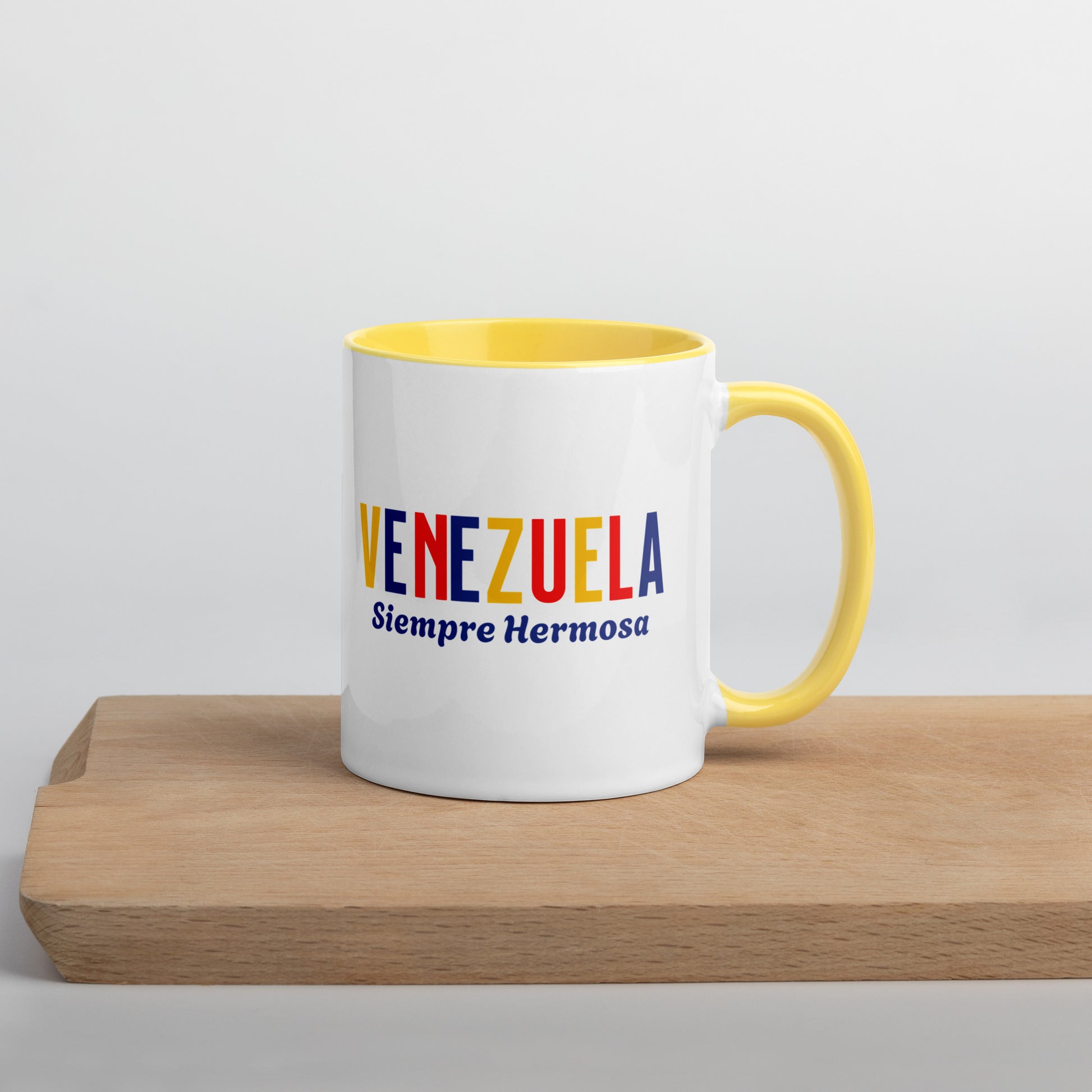 Mug de cerámica Venezuela Siempre Hermosa, diseño colorido, LATEA™.